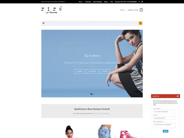 Zizù la femme, zizulafemme.com prima realizzazione del sito web