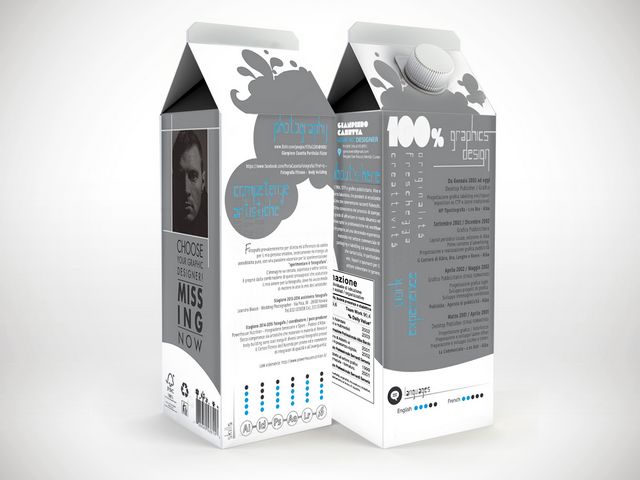 Milk cartoon concept CV, l’antitesi del CV europeo